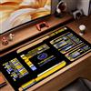 Potdemiel Tappetino per Mouse da Gioco S-tar Trek Plus Size Stile LCARS, Tappetino per Computer, Tappetino da Scrivania per Gamer con Bordo Bloccato, Tappetino per Tastiera 120x60cm in Gomma