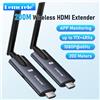 Lemorele 5G 200m Trasmettitore e Ricevitore HDMI Wireless a Bassa Latenza Plug & Play Extender Video 1080P per Laptop e Monitor