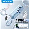Vention Power Bank 4800mAh PD 22,5W Mini PowerBank portatile a ricarica rapida per iPhone 15 14 13Pro Max Xiaomi Huawei Caricatore per telefono