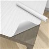 ctzsoop Adesivo Murale in PVC Effetto Legno Bianco 45cm, Impermeabile, per Decorazione Cucina, Armadio, Mobili, Carta da Parati Autoadesiva per Tavoli e Credenze
