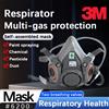 3M Maschera Antigas 3M 6200 con Filtro per Vernice Spray e Polvere, Maschera Chimica per Protezione da Gas Organici, Filtro Industriale in Cotone