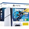 playstation Console PS5 1TB Standard Slim Bianca + Fortnite Flowering Chaos - Europea - Originale - Bianca con lettore di dischi