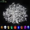 HVIERO 100 Pz 5mm Inserimento Diretto Testa Rotonda Bianco Giallo Diodo Rosso Led Super Luminoso Acqua Trasparente Diodi Emettitori Lampade Decorazione di Perline