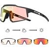 KAPVOE Occhiali da ciclismo fotocromatici UV400 MTB Clear Mountain Bike Transition Occhiali da sole da bicicletta Uomo Donna Occhiali sportivi