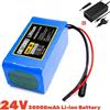 Aleaivy Batterie Ricaricabili 24V 30000mAh per HoverBoard, Batteria al Litio 29.4V, Batteria per Sedia a Rotelle, Pacco Batteria agli Ioni di Litio 7S3P per HoverBoard