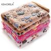 KEMORELA 3 pezzi coperte super morbide e soffici in pile premium coperta per animali domestici in flanella per cuccioli di cane zampa di gatto marrone rosa bianco