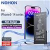 Nohon Batteria del telefono NOHON per Apple iPhone 6 7 8 X XR XS 11 12 13 Mini Max Pro Promax Sostituzione ad alta capacità Bateria Garanzia