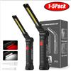 ctzsoop Lampada da lavoro a LED COB Torcia magnetica ricaricabile USB Lanterna pieghevole super luminosa per riparazione auto di emergenza da campeggio con gancio