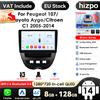 HIZPO Schermo intelligente 2din Android autoradio lettore Video multimediale per Peugeot 107 Toyota Aygo Citroen C1 GPS Carplay Auto 4G RDS
