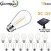 Grensk Lampadina a stringa solare di ricambio DC 12V Lampadine LED infrangibili a bassa tensione S14 E27 1W 2W Lampadine a filamento Edison 2700K