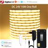 YSRSAI DC24V Zigbee 3.0 COB LED Strip 2M-10M Un rotolo di nastro flessibile Illuminazione a nastro 3000K 6000K App Smart per Tuya Smartthings 2MQTT