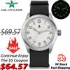 Militado ML08 Orologio al quarzo VH31 Movimento a doppia cupola Orologio da polso in cristallo di zaffiro Super C3 Verde luminoso 38mm Orologi vintage