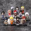 Bandai 12 Pz/set Naruto Q Verison Figura Giocattoli Cute Anime Mini Sasuke Kakashi Itachi Gaara Jiraiya Kawaii PVC Action Figurine Modello di Bambola