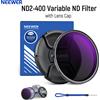 NEEWER Filtro ND variabile ND2-400 da 67 mm con copriobiettivo, cordino, panno per la pulizia, vetro ottico con regolazione precisa della densità neutra