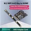 T.F.SKYWINDINTL Adattatore M.2 Key A+E a NVMe SSD, Interfaccia WIFI M.2 da Key A/E a Key M Gen3 X4 per Scheda Riser SSD 2230 2242 2260 2280