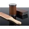 RSCHEF Affilacoltelli Rotante con Supporto Magnetico per Coltelli, Pietra Affilante Diamantata con Rullo ad Angolo di 15 e 20 Gradi, Set di Accessori da Cucina