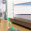 Untior Mop per pulizia pavimenti disidratato 2 in 1 Estrattore automatico Mop per pulizia regolabile ruotabile a 360° per letto da parete per pavimento del bagno Bagnato e asciutto