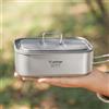 Tiartisan Titanium Scatola per il pranzo monostrato Scatola per pasti durevole da campeggio all'aperto Contenitore per alimenti portatile leggero Bento Box