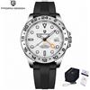 PAGANI DESIGN GMT Orologio meccanico automatico Orologio in acciaio inossidabile di lusso con zaffiro 100 m Orologio impermeabile Reloj Hombre PD1682