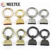 Meetee 2/5/10 pezzi Meetee 20/25mm fibbia a molla in metallo per portachiavi girevole moschettone borsa tracolla clip chiusura ad anello accessorio per utensili manuali