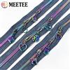 Meetee 1/2/3/4/5 metri 5 # Nastro con cerniera in nylon con borse con cursore con cerniera colorata Kit di riparazione per cerniere per decorazioni tascabili per indumenti Accessori per cucito fai da te