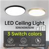 CANMEIJIA Plafoniera a LED 180-265V 3 colori 30W/40W/50W illuminazione interna moderna per soggiorno camera da letto cucina bagno plafoniera