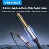 Vention Cavo Adattatore Audio Vention da 3.5mm a 6.5mm per Lettore CD, Amplificatore, Altoparlante - Jack da 3.5mm a Jack da 6.35mm Maschio-Maschio, Cavo Aux