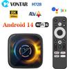 VONTAR H728 Android 14 TV Box Allwinner H728 Octa Core Cortex A55 Supporto 8K Video 4K 1000M LAN Wifi6 Lettore multimediale Ventola di raffreddamento