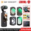 K&F CONCEPT Filtri per Fotocamera Sportiva K&F CONCEPT per DJI Osmo Pocket 4 3, Lente Grandangolare, Set di 3 Filtri Effetto Regolabili 2 in 1 Opzionali