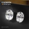 KNOBSPIN Orecchini a bottone Moissanite taglio ovale per donna 1-4 carati D VVS1 GRA Certificato Lab Gemstone 925 Sterling Silver 18k Orecchino