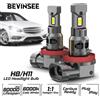 BEVINSEE H11 9005 HB3 9006 HB4 Fendinebbia a LED 70W 12000LM Alta luminosità 1:1 Dimensioni alogene Plug & Play CANBUS Turbofan 6000K 12V