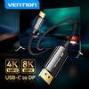 Vention Cavo Vention da USB-C a DisplayPort 1.4 8K 32.4Gbps per iPhone 15, MacBook Pro, iPad, Compatibile con Thunderbolt 4/3, Cavo USB-C a DP 8K 60Hz