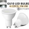PIBAOGU 10PCS Faretto LED GU10 LAMPADINA LED AC220V 3W 6W 9W 12W 38 120 gradi ad alto lume luce bianca calda sostituire 50W 100W lampada alogena