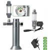 ZRDR Regolatore CO2 per Acquario Fai-da-te con Valvola Solenoide, Contabolle, Bombola di Gas CO2 Piccola 3-8UNF, Valvola Riduttrice di Pressione CO2 per Acquario