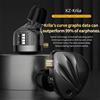 KZ Krila anello di accordatura a quattro toni in ferro combinato con cuffie cablate HIFI ad alta temperatura in stile minimalista di alta qualità
