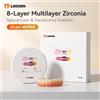 LODDEN 1PC Lodden 4D PRO Zirconia Blocco Dental Lab Multistrato Disco Zirconia per CAD CAM Vita 16 Colori 98mm Materiale Odontoiatria Dentale