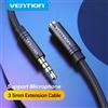 Vention Cavo di prolunga audio jack da 3,5 mm per PC per auto TV Interruttore per laptop Cavo adattatore per prolunga Aux per cuffie stereo da maschio a femmina 3.5