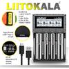 LiitoKala Lii-CH4 Caricabatterie intelligente per 18650/21700/26650/AA/AAA/Ni-MH/Li-ion, ricarica rapida a 4 slot 1,2 V/1,5 V, USB-C, rilevamento automatico