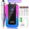 DianaBeauty Trapano per unghie portatile elettrico professionale da 45000 giri/min Lima per levigatrice per unghie ricaricabile a basso rumore per strumento per salone di manicure