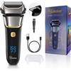 Hatteker Lamina Rasoio Elettrico 4D Per Gli Uomini Ricaricabile Barba Rasoio Trimmer Macchina IPX6 Lavaggio 8000 giri/min Per Barbiere HT-909