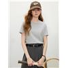 FANSILANEN FSLE Spalla Diritta T-shirt Bianca Donna 2025 Primavera Nuovo Stile All-match Slim T-shirt a maniche corte Camicia che tocca il fondo 25FS11303