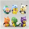 Bandai 1Set Pocket Monsters Anime Figure Kawaii Pikachu in travestimento Action Figures PVC Collezione per adulti Modello Bambole Giocattolo Regalo