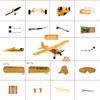 WLTOYS Park10 Toys J3‑CUB Ricambi Originali per Aeromodelli RC: Ruote, Motori, Fusoliera, Ali per Modello di Aliante ad Ala Fissa RC