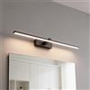 CETANT Lampada da parete moderna a LED, fari a specchio con linee minimaliste in bianco e nero, dimensioni 40/60/80 cm, camera da letto, soggiorno, bagno