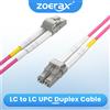 ZoeRax OM4 Cavo patch in fibra da LC a LC 10 Gb ponticello multimodale duplex 50/125μm LSZH per ricetrasmettitore MMF SFP SFP+