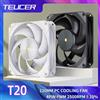 TEUCER Ventola silenziosa PWM a 4 pin TEUCER T20 da 120 mm, ventole di raffreddamento a basso rumore ad alte prestazioni da 2500 giri/min per CPU/PC da gioco e radiatore di raffreddamento ad acqua