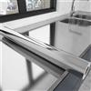 ctzsoop Carta da Parati Autoadesiva Argento Spazzolato 40cm, Moderna, Ignifuga e Impermeabile per Frigorifero, Soggiorno, Cucina e Piano di Lavoro
