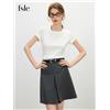 FANSILANEN FSLE MInimalism Style T-shirt a maniche corte con spalla dritta rosa per donna 2025 Estate New Slim Fit girocollo Top 25FS12113