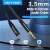 Vention Cavo di prolunga maschio-femmina da 3,5 mm Jack 3,5 Cavo Aux per auto portatile Mini PC TV Cavo audio stereo per cuffie altoparlante
