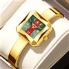 YaLaLuSi Orologio al quarzo resistente all'acqua da donna alla moda YaLaLuSi: elegante design con quadrante quadrato, orologio stile bracciale, regalo Reloj Mujer